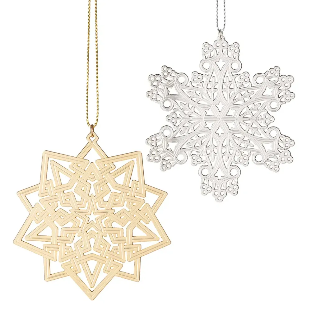 Clearance 2023 Star And Snowflake Ornament Set Ornaments