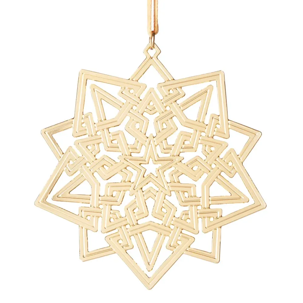 Clearance 2023 Sterling Silver Star And Snowflake Ornament Set Ornaments