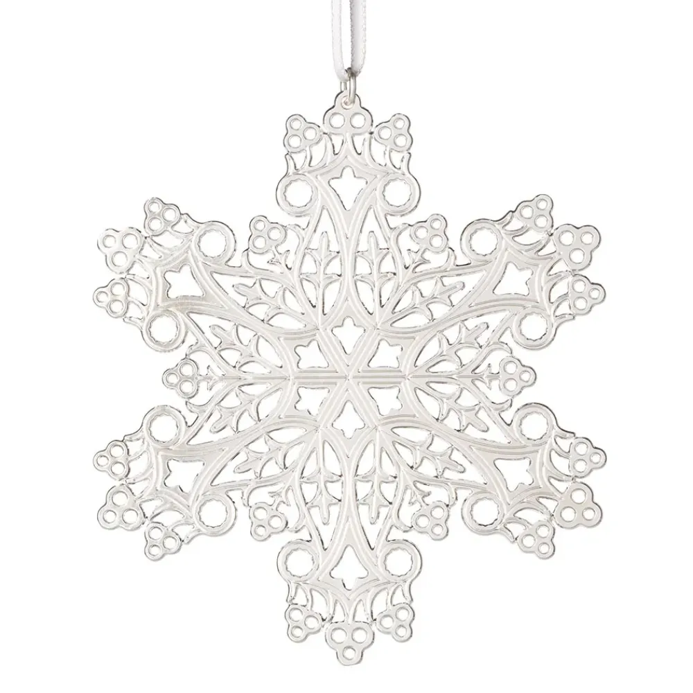 Clearance 2023 Sterling Silver Star And Snowflake Ornament Set Ornaments