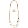 Hot Algerian Cluster Double-Strand Station Necklace And Drop Earrings Set Jewelry Sets
