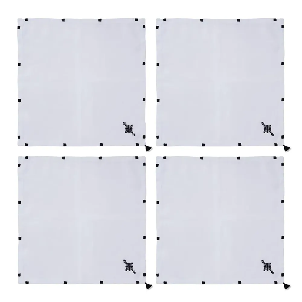 Fashion Alnour Moroccan Motif Embroidered Napkin Set Tableware