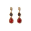 New Ancient Gems Two-Tone Drop Earrings Earrings