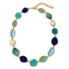 New Ancient Mixed Motifs Glass Statement Necklace Necklaces