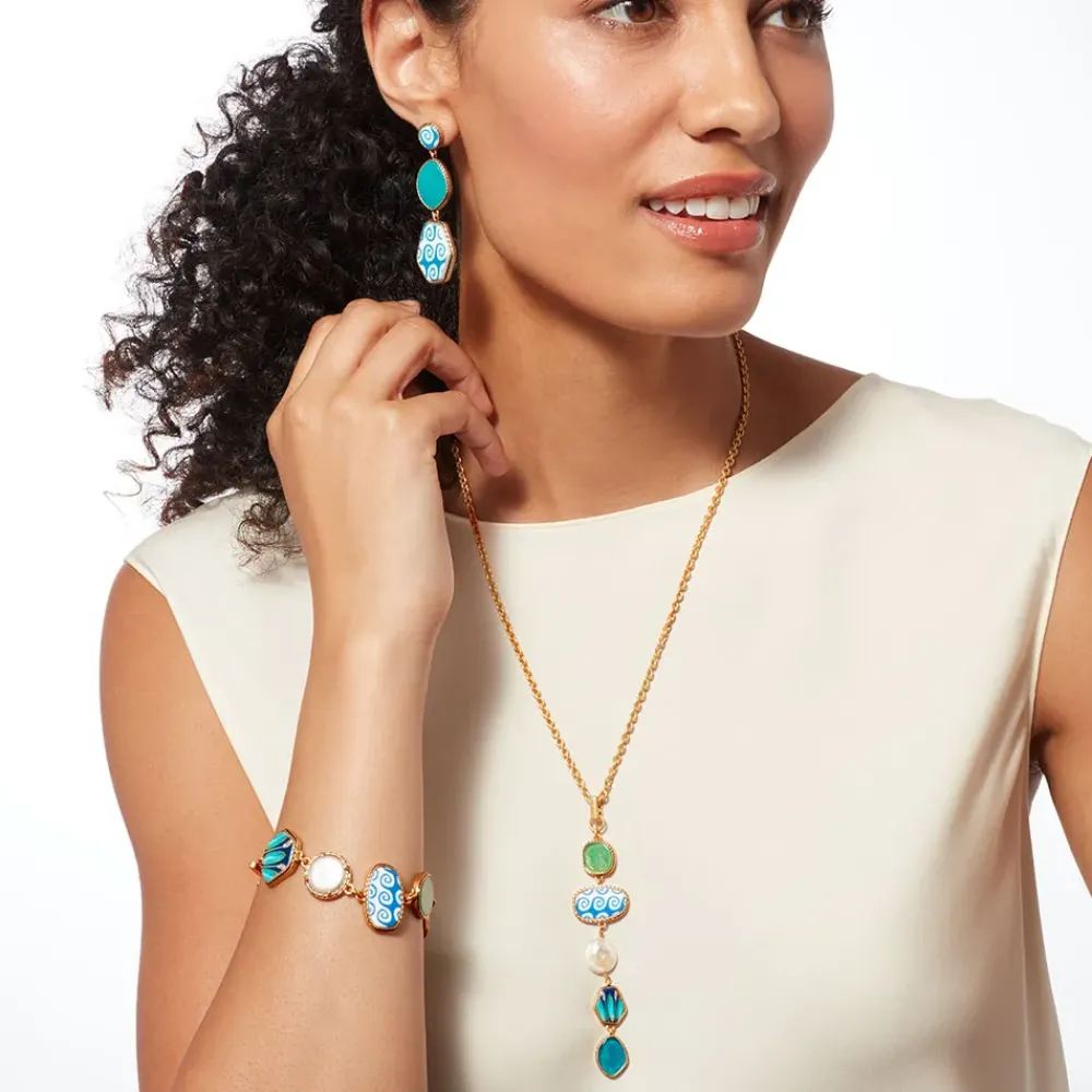 Best Ancient Mixed Motifs Glass Pendant Drop Necklace Necklaces