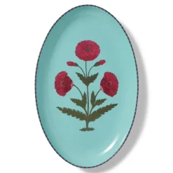 Hot Blooming Poppies Single Motif Serving Dish Tableware