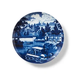 Discount Blue & White American River View Salad Plate Set Tableware