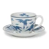 Outlet Blue & White Cranes Teacup And Saucer Tableware