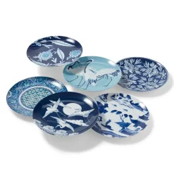 Sale Blue & White Salad Plate Set Tableware