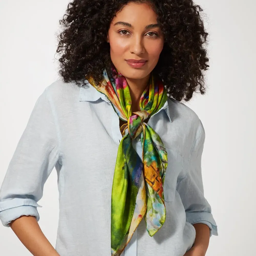 Discount Bonnard Garden Square Silk Scarf Scarves & Wraps