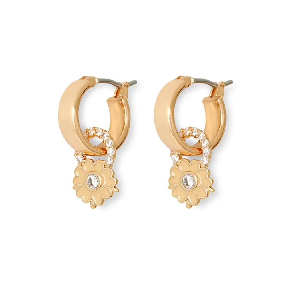 Fashion British Tree Of Life Small Hoop Earrings With Charms Earrings