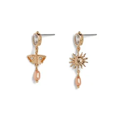 Fashion British Tree Of Life Triple-Drop Mismatched Earrings Earrings