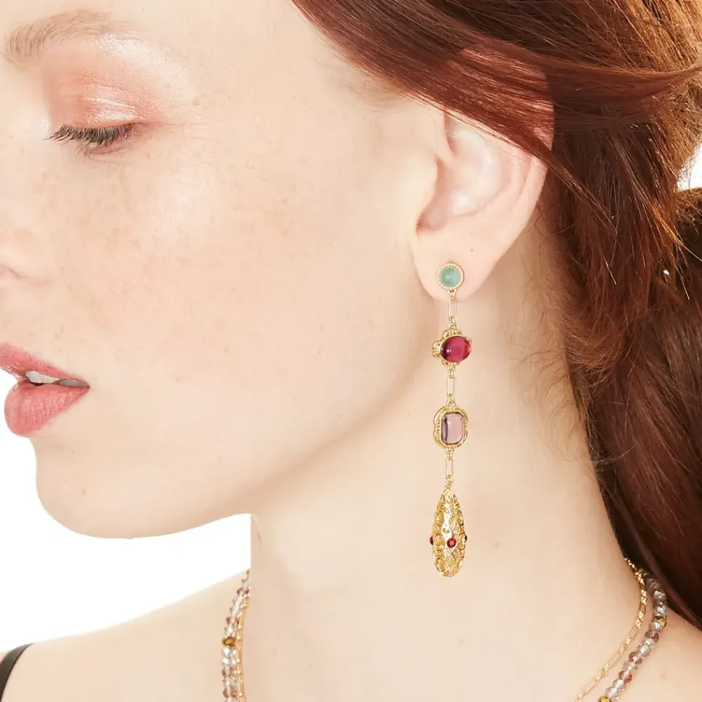 Discount Cascading Gems Drop Earrings Earrings