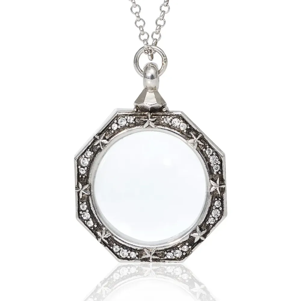 Fashion Celestial Octagonal Magnifier Pendant Necklace Necklaces