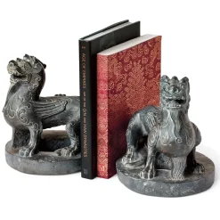 Clearance Chinese Guardian Figure Bookends Decorative Accents