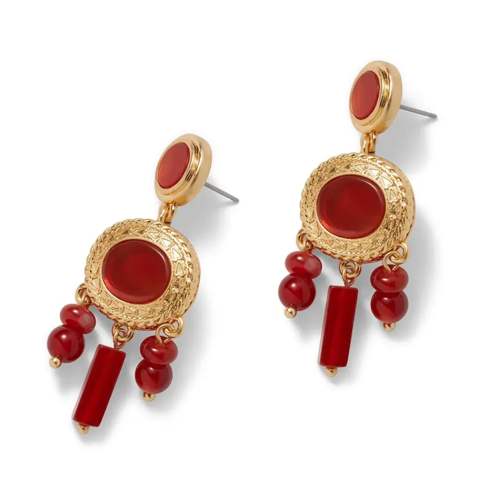 Fashion Classical Carnelian Chandelier Earrings Earrings