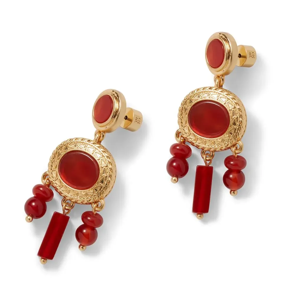 Best Classical Carnelian Pendant Necklace And Chandelier Earrings Set Jewelry Sets