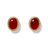 Clearance Classical Carnelian Stud Earrings Earrings