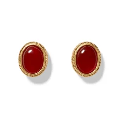 Clearance Classical Carnelian Stud Earrings Earrings