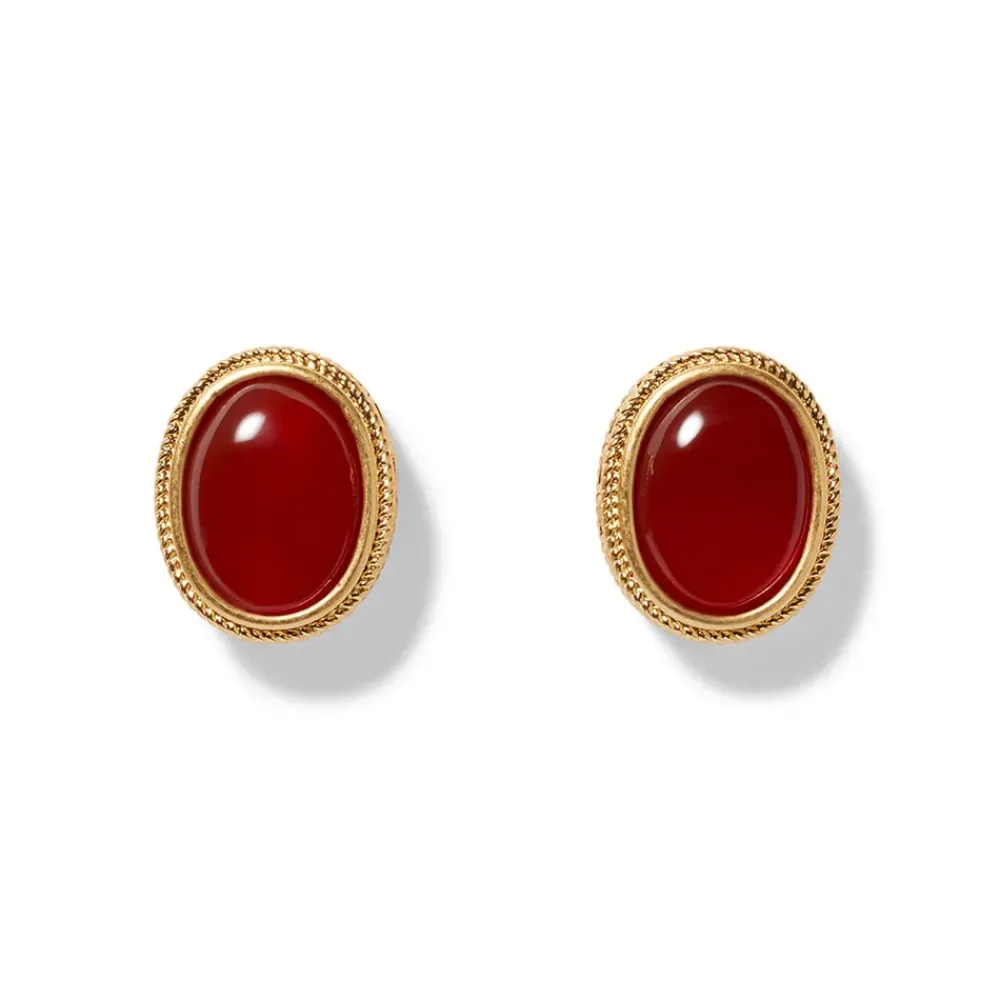 Clearance Classical Carnelian Stud Earrings Earrings