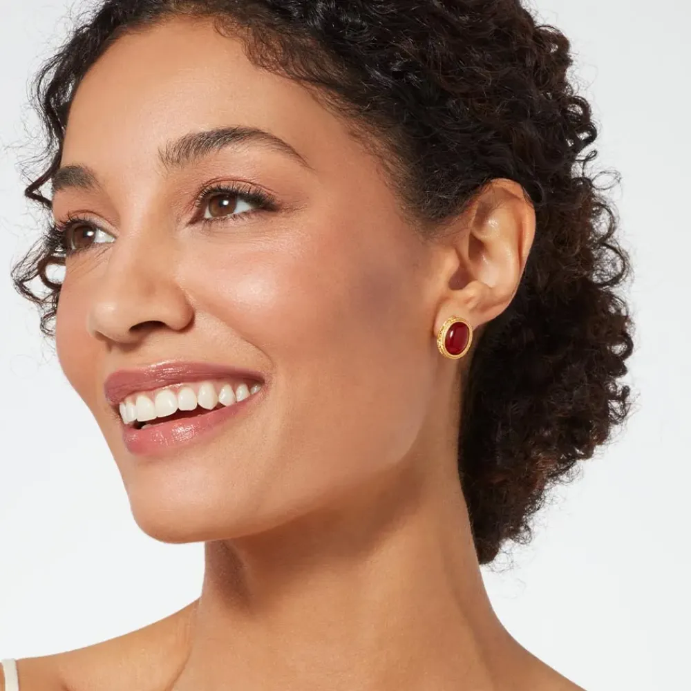 Clearance Classical Carnelian Stud Earrings Earrings