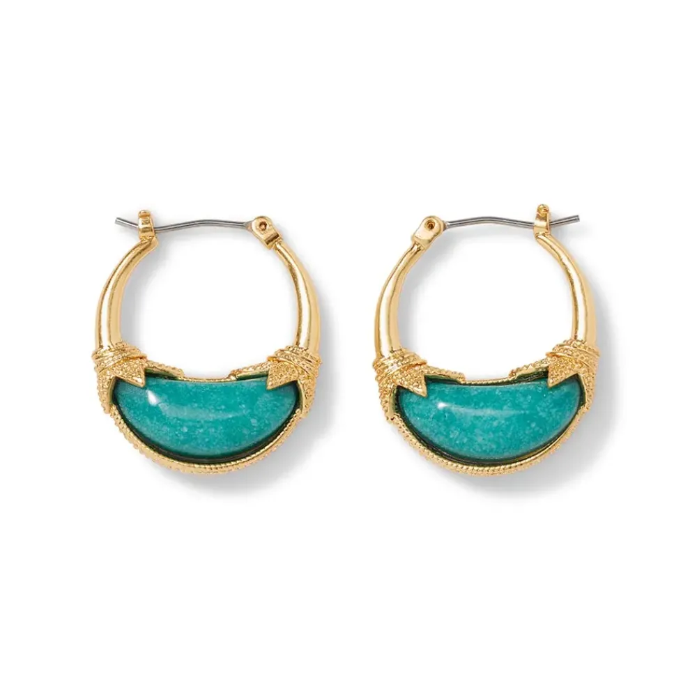 Best Cypriot Jade Crescent Hoop Earrings Earrings