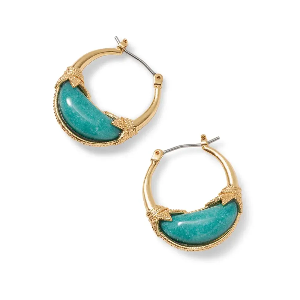 Best Cypriot Jade Crescent Hoop Earrings Earrings