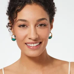 Best Cypriot Jade Crescent Hoop Earrings Earrings