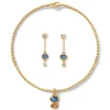 Fashion Cypriot Twist Collar Necklace And Triple-Drop Earrings Set Jewelry Sets