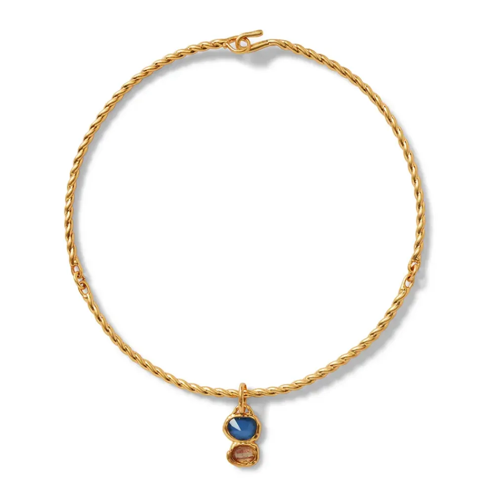 Fashion Cypriot Twist Collar Necklace And Triple-Drop Earrings Set Jewelry Sets