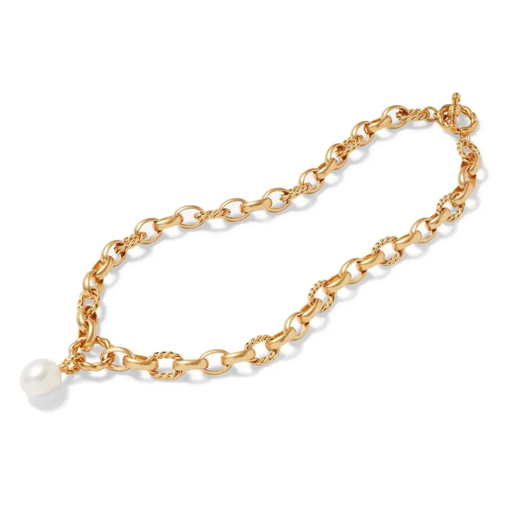 Fashion Cypriot Twist Pearl Chain Pendant Necklace Necklaces