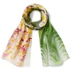 Hot Daisy Garden Marbled Paper Oblong Silk Scarf Scarves & Wraps