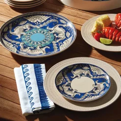 Clearance De Morgan Stylized Dragons Serving Plate Tableware