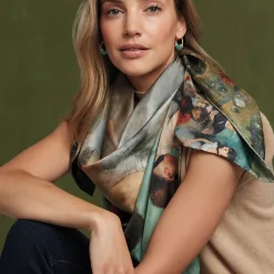 Outlet Degas Impressions Double-Sided Square Silk Scarf Scarves & Wraps