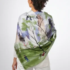 Online Dehn Spring In Central Park Square Silk Scarf Scarves & Wraps