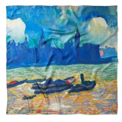 Clearance Derain Palace Of Westminster Silk Scarf Scarves & Wraps