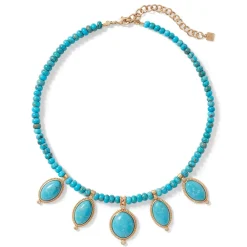 Online Egyptian Hathor Turquoise Multi-Drop Necklace Necklaces