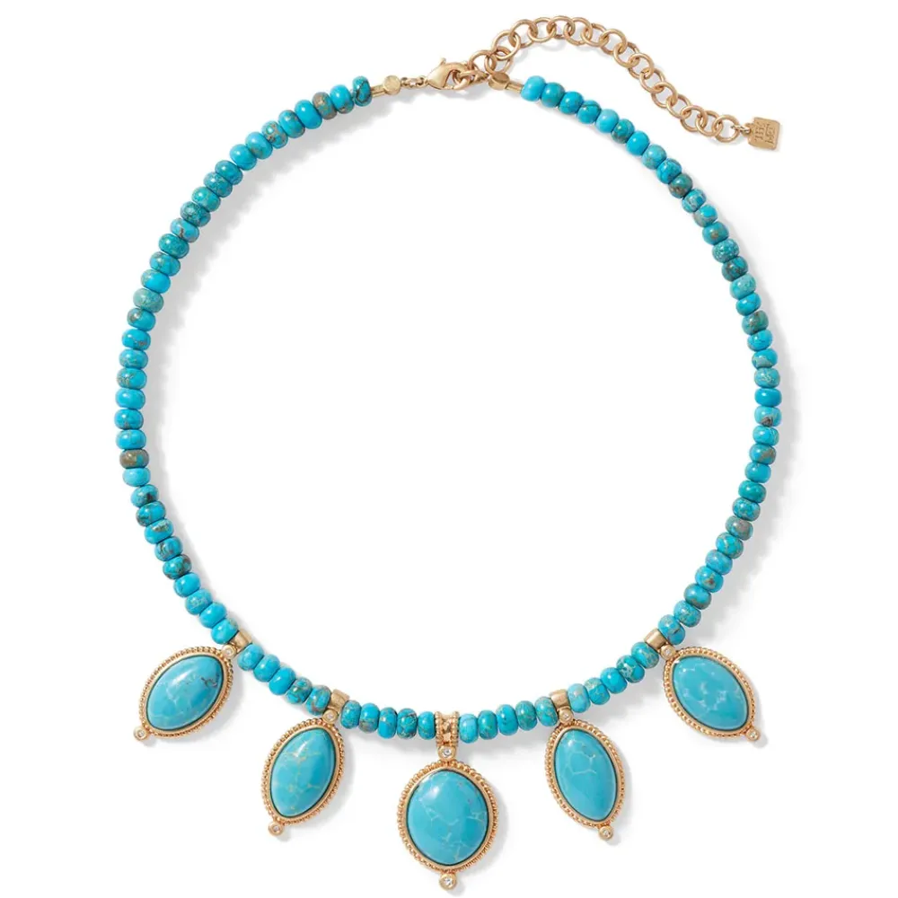 Online Egyptian Hathor Turquoise Multi-Drop Necklace Necklaces