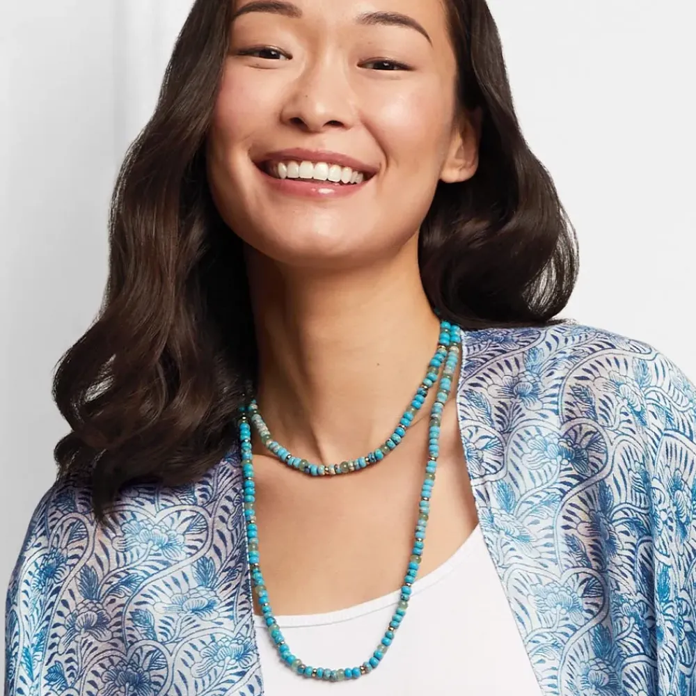 Discount Egyptian Hathor Turquoise Long Necklace Necklaces