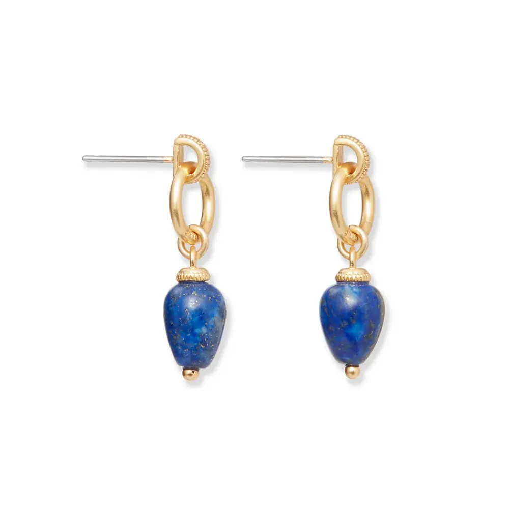 Discount Etruscan Lapis Doorknocker Earrings Earrings