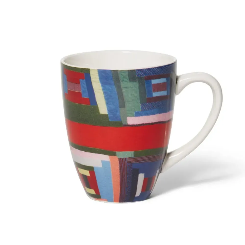 Hot Gee'S Bend Pettway Quilt Design Covered Mug With Tea Infuser Tableware