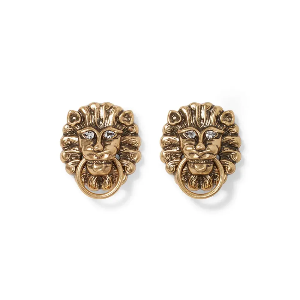 Fashion German Lion Door Knocker Stud Earrings Earrings