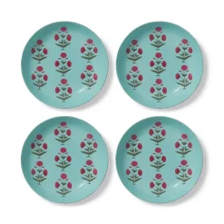 Hot Good Earth Blooming Poppies Pasta Plate Set Tableware