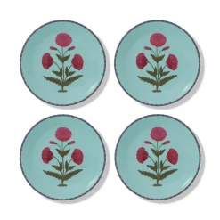 Hot Good Earth Blooming Poppies Salad Plate Set Tableware