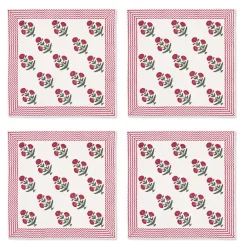 Outlet Good Earth Blooming Poppies Napkin Set Tableware