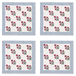 Outlet Good Earth Blooming Poppies Napkin Set Tableware