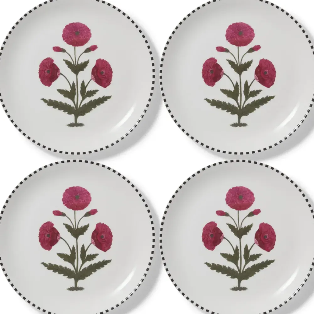 Online Good Earth Blooming Poppies Dinner Plate Set Tableware