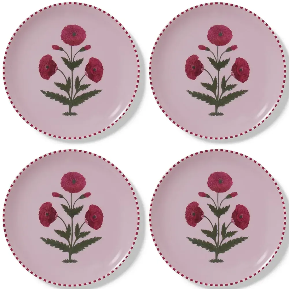 Online Good Earth Blooming Poppies Dinner Plate Set Tableware