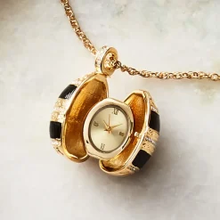 Online Hand-Enameled Egg Pendant Watch Watches