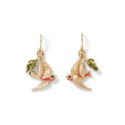 Hot Holiday Birds Earrings Earrings