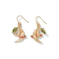 Hot Holiday Birds Earrings Earrings